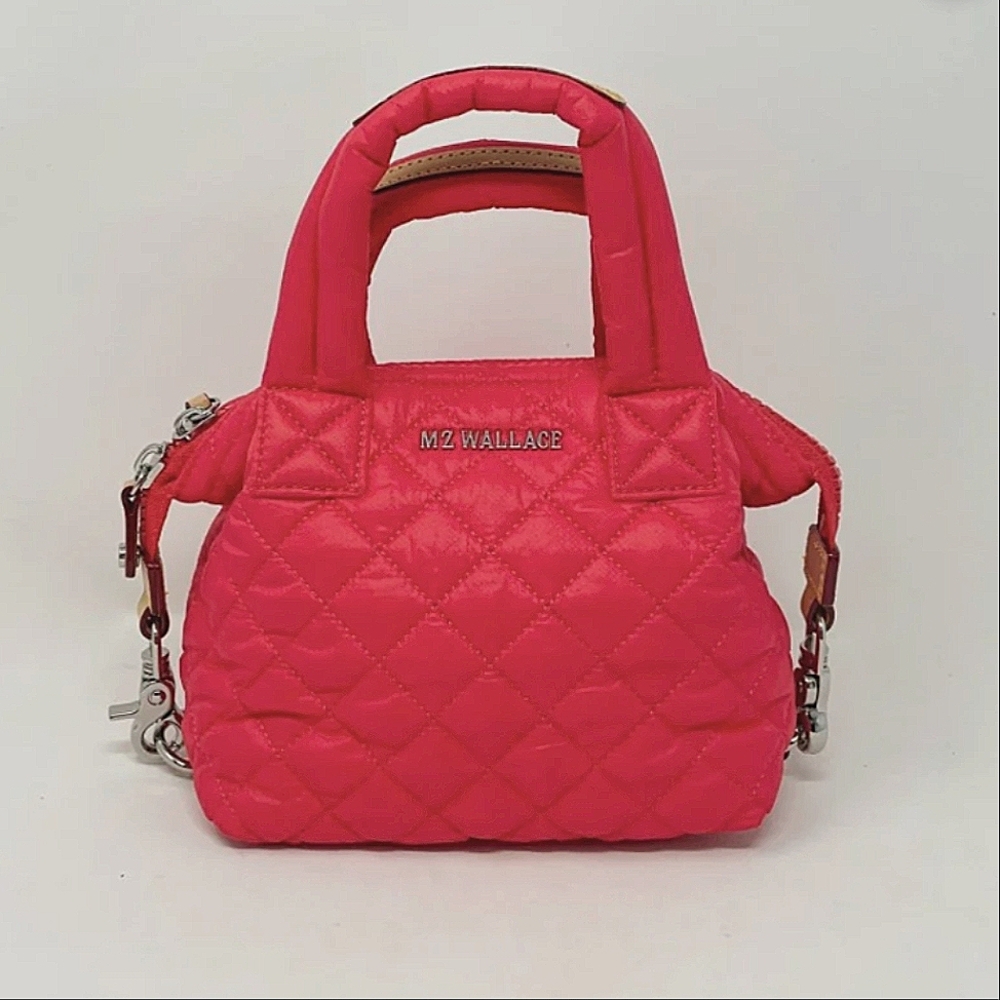 Designer MZ WALLACE, Coral, Micro Sutton, Quilted, Handbag/Crossbody Strap incld